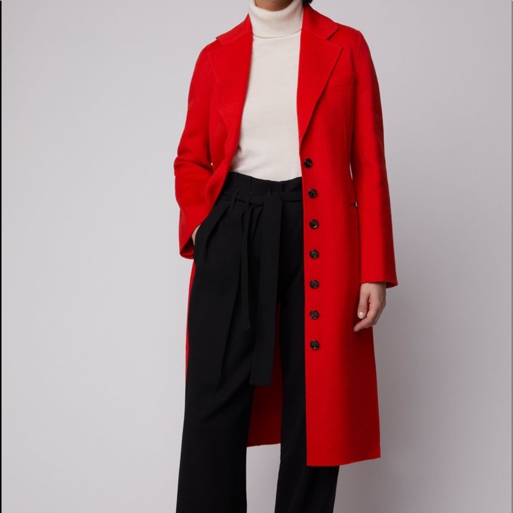 JOSEPH Cashmere Coat- Red
